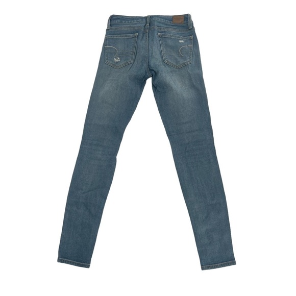 American Eagle Distressed Stretch Jeggings Size 0 Women’s - Picture 3 of 5